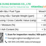 Viên nén gỗ wood pellet Hoàng Dung Biomass