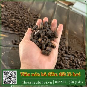 Viên nén bã vỏ điều Hoàng Dung Biomass 0822871368